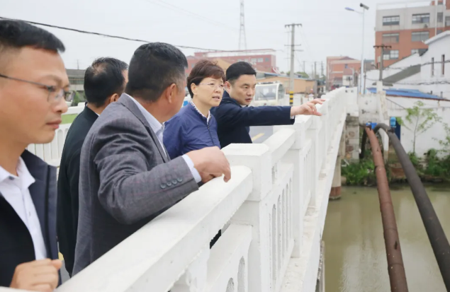 江阴市人大常委会副主任许晨一行赴祝塘镇开展巡河工作